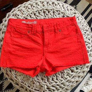 Madewell Red Cuttoffs so 24